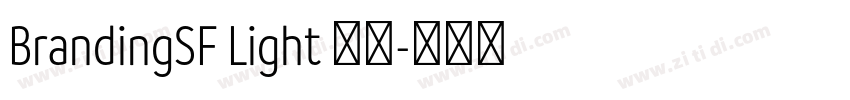 BrandingSF Light 亮体字体转换